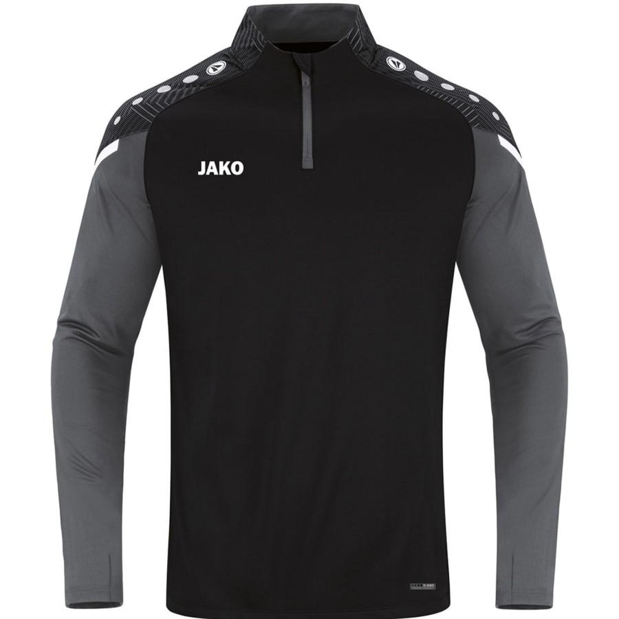 Herren Jako Sweatshirts | Jako Ziptop Performance Schwarz-Grau