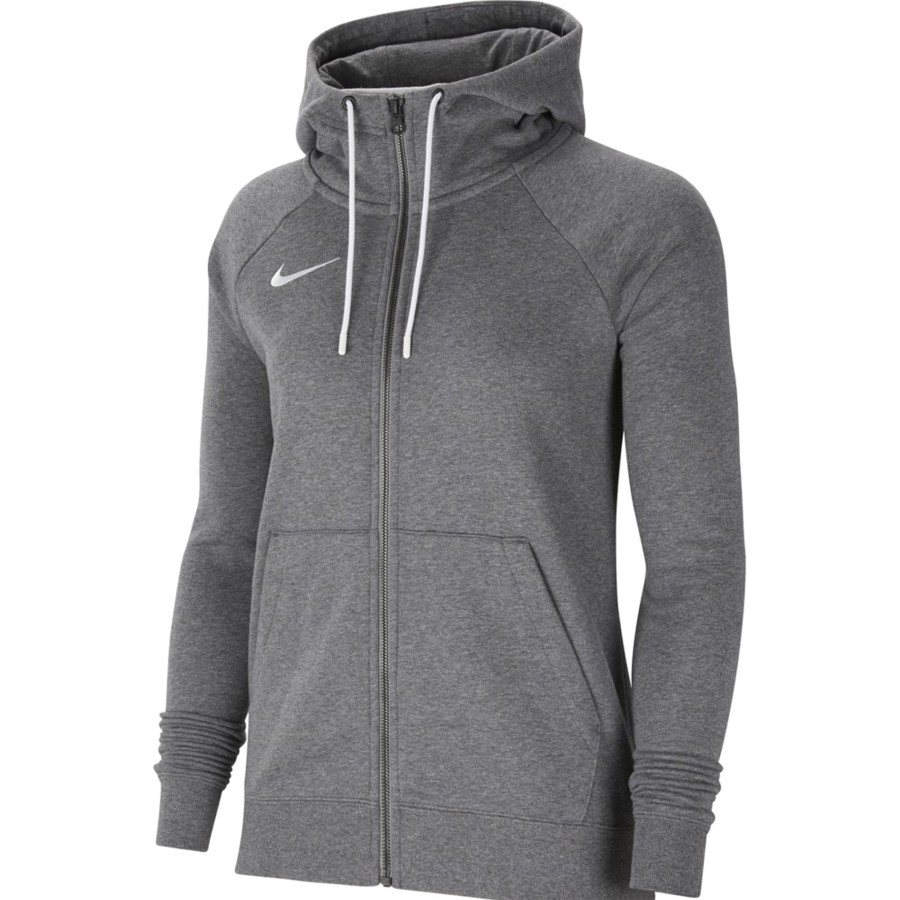 Damen Nike Jacken | Nike Damen Full Zip Fleece Hoodie Park 20 Grau-Weis