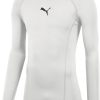 Herren Puma Baselayer | Puma Liga Baselayer Langarm Shirt Warm Puma White