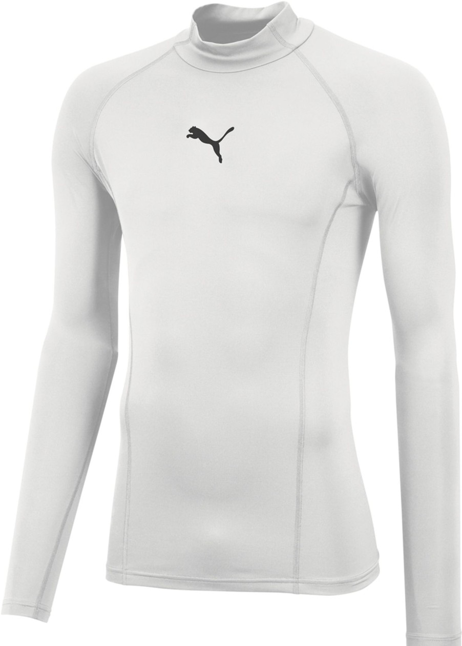 Herren Puma Baselayer | Puma Liga Baselayer Langarm Shirt Warm Puma White