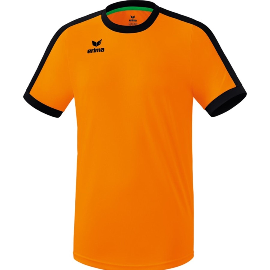 Kinder Erima Trikots | Erima Kinder Kurzarm Trikot Retro Star Orange-Schwarz