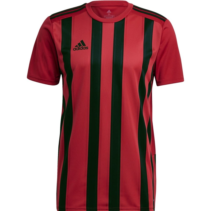 Herren Adidas Trikots | Adidas Kurzarm Trikot Striped 21 Rot-Schwarz