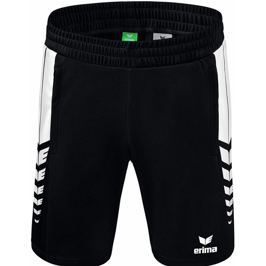 Kinder Erima Shorts | Erima Kinder Training Shorts Six Wings Schwarz-Weis