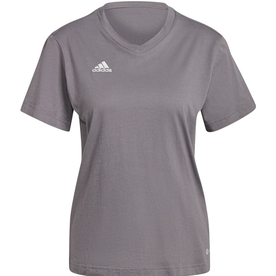 Damen Adidas T-Shirts | Adidas Damen T-Shirt Entrada 22 Grau