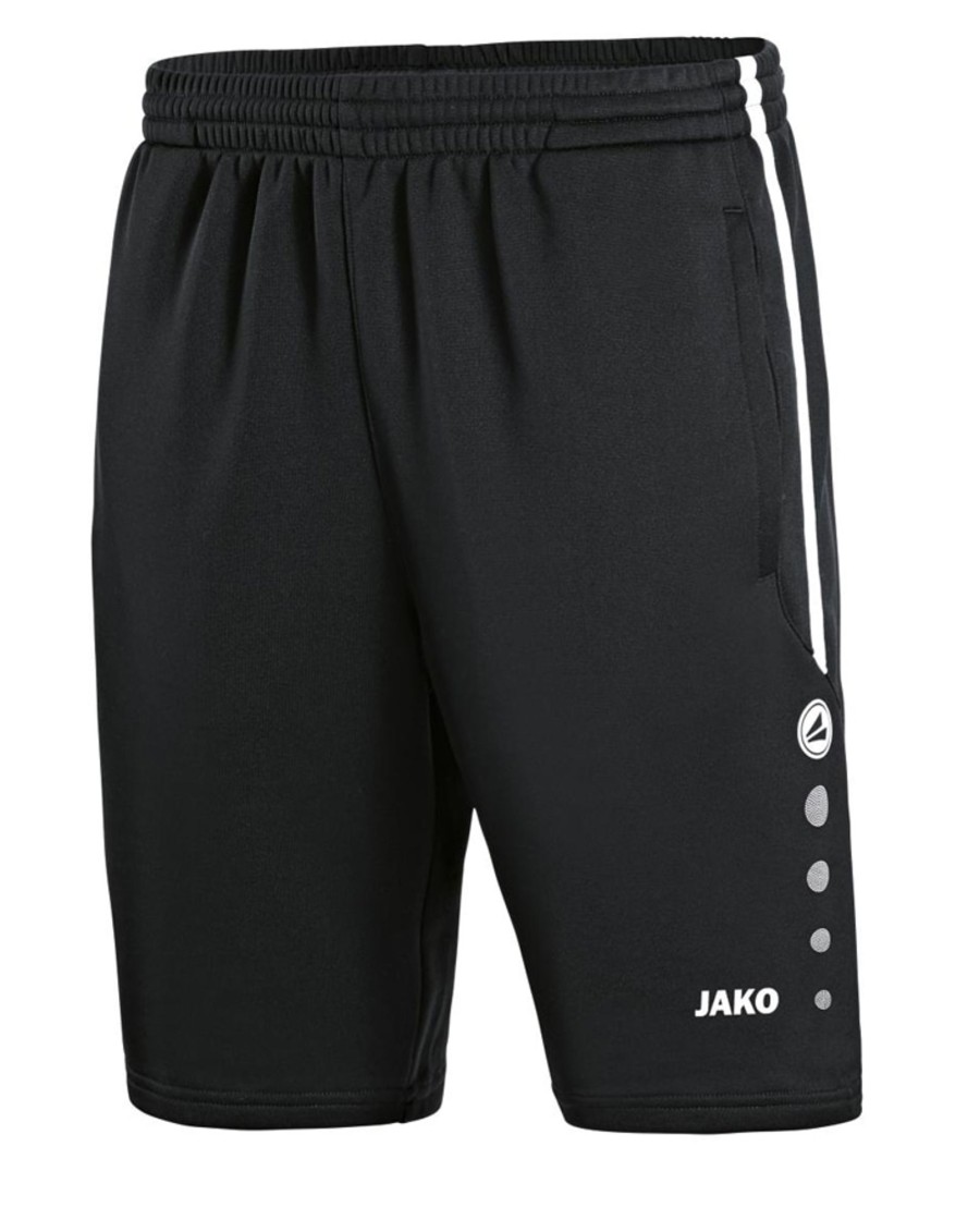 Herren Jako Shorts | Jako Active Trainingsshorts Schwarz-Weis