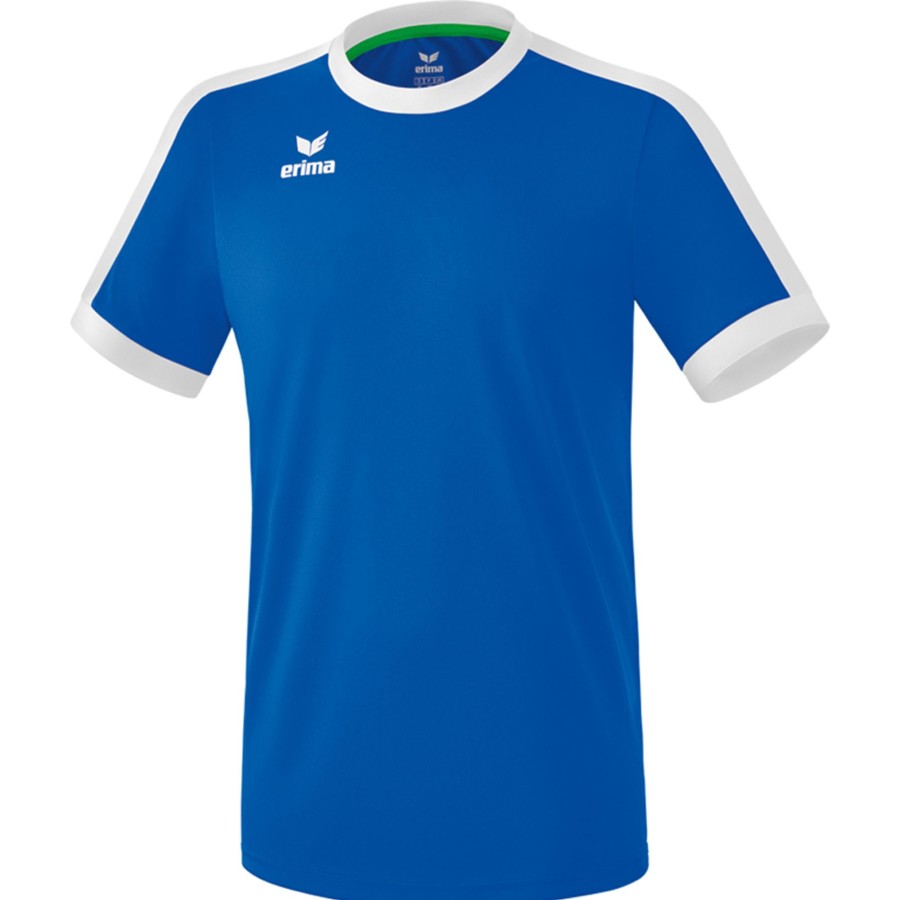 Kinder Erima Trikots | Erima Kinder Kurzarm Trikot Retro Star Blau-Weis