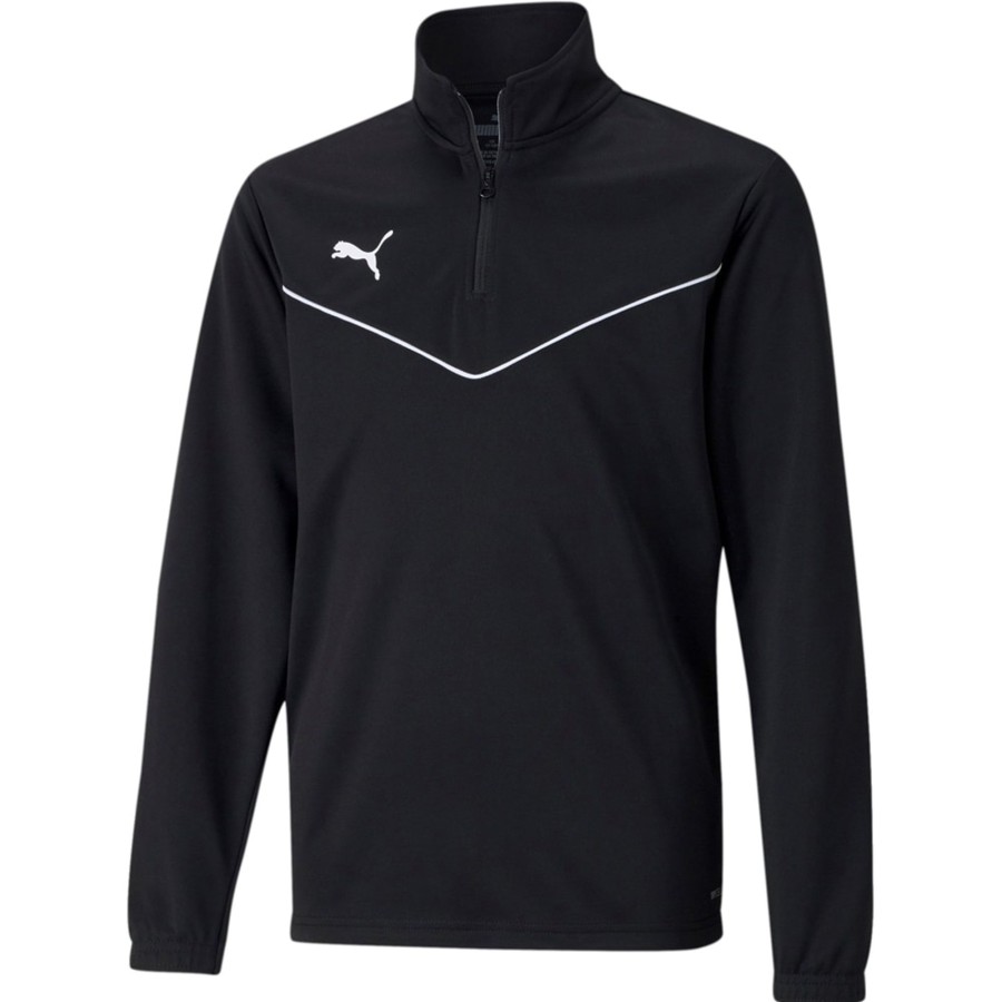 Kinder Puma Sweatshirts | Puma Kinder 1/4 Zip Top Teamrise Schwarz-Weis