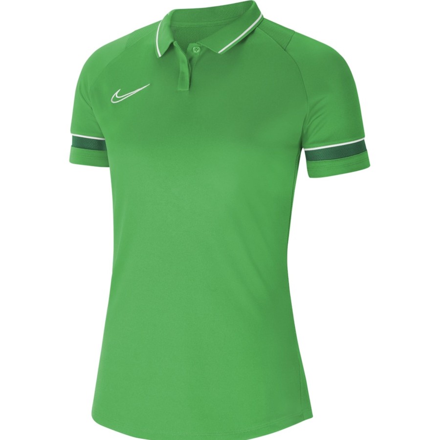 Damen Nike Polo-Shirts | Nike Damen Poloshirt Academy 21 Grun-Weis