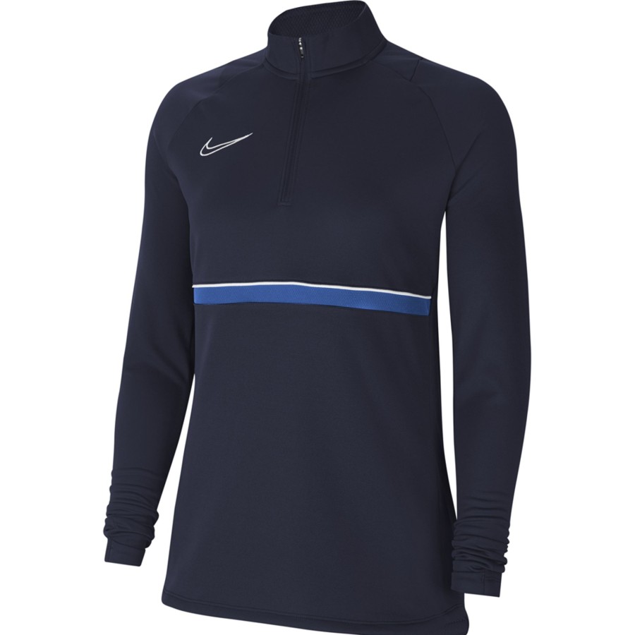 Damen Nike Trikots | Nike Damen Langarm Drill Top Academy 21 Blau