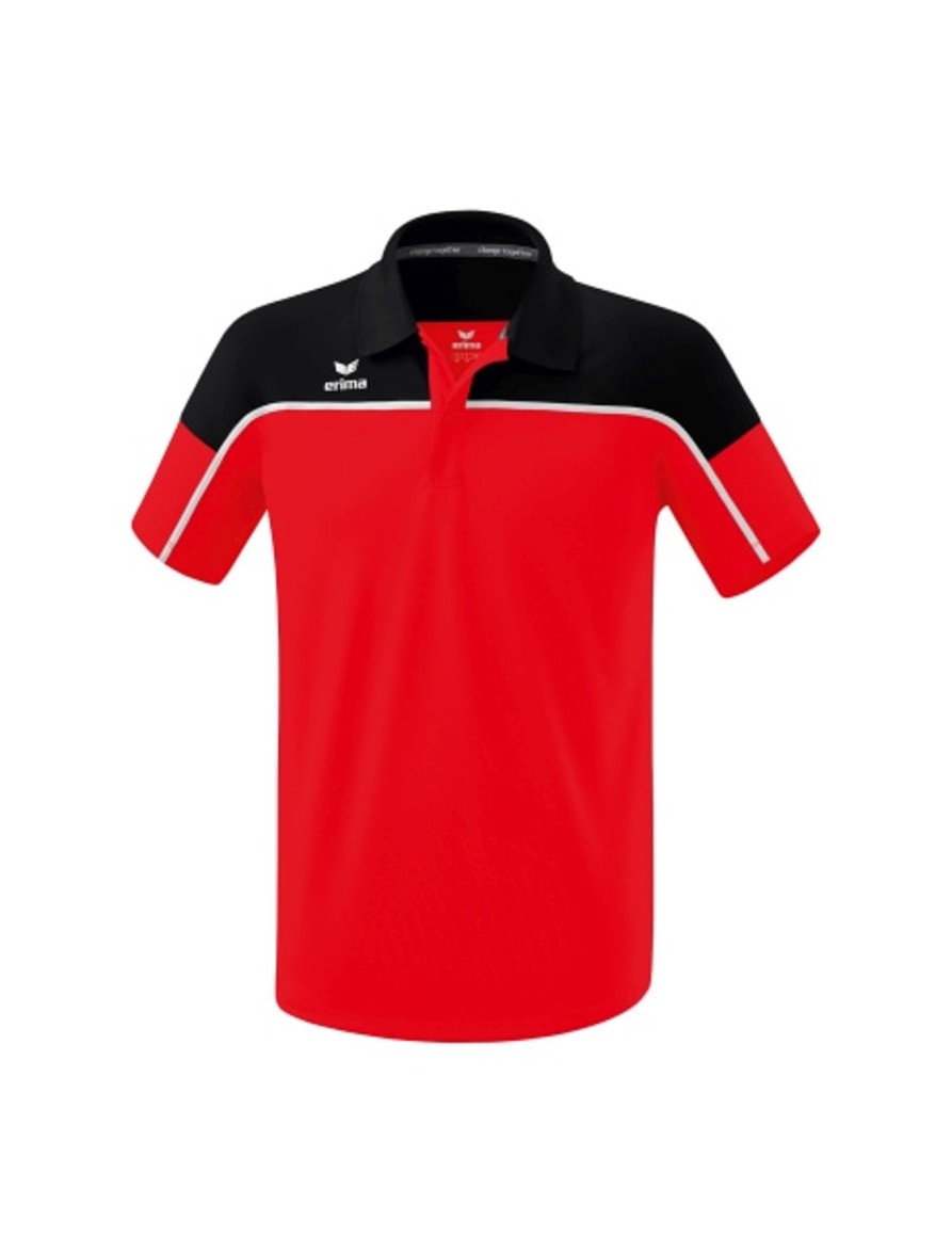 Herren Erima Polo-Shirts | Erima Change By Erima Poloshirt Rot/Schwarz/Weis Gunstig