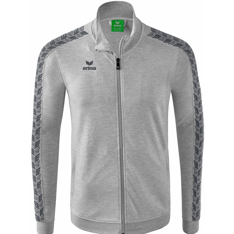 Kinder Erima Jacken | Erima Kinder Trainingsjacke Essential Team Grau